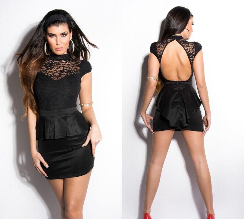 F2315-1 Skinny Peplum Dresses